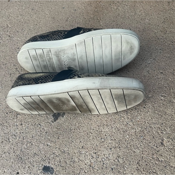 Vince Blair Snakeskin-Embossed Leather Slip-On Sneakers 6.5 - Picture 5 of 7